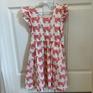 EUC Pink Chicken girls pink poodle dress size 10